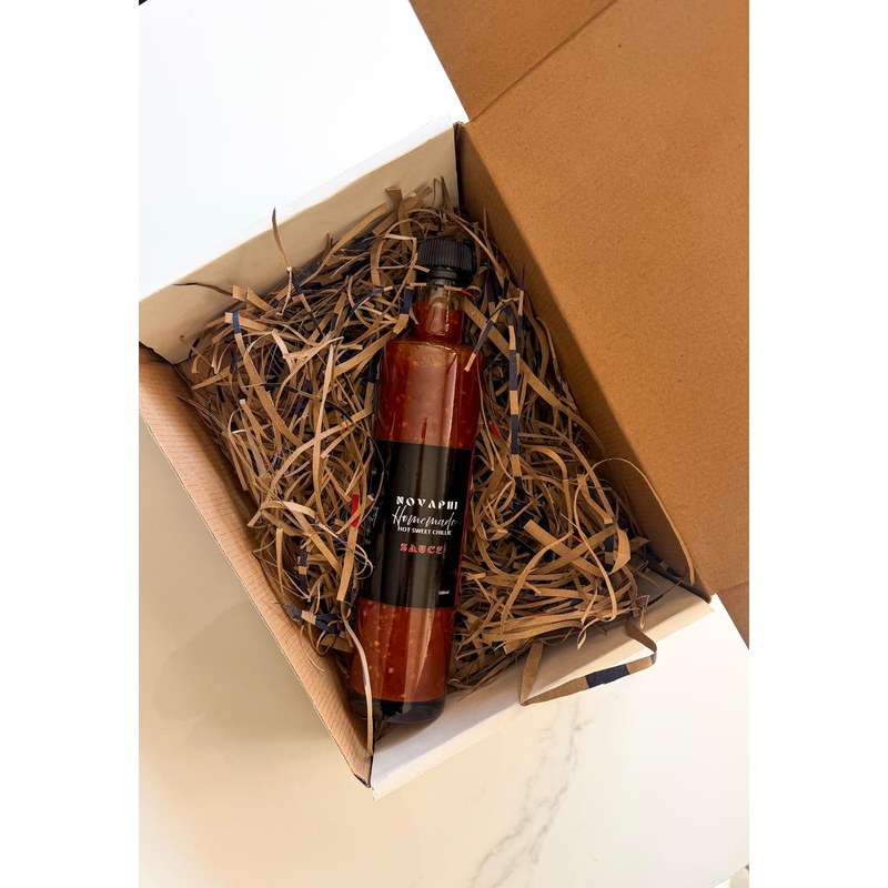 Homemade Hot Sweet Chilli Sauce — packaged